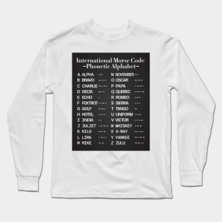 Morse Code Alphabet Long Sleeve T-Shirt